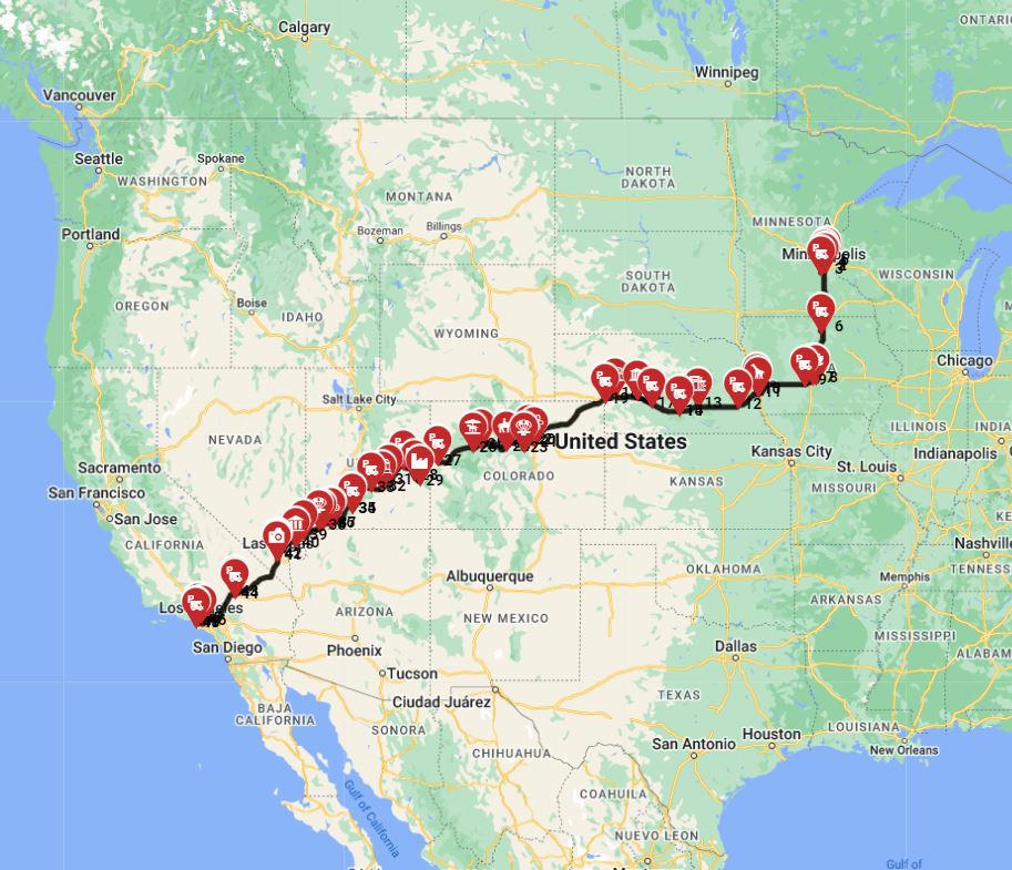 Minneapolis to Los Angeles